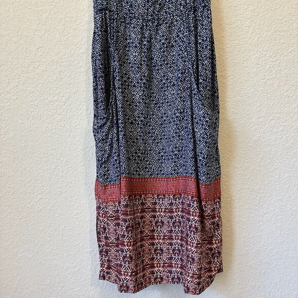 PATAGONIA Lost Wildflower Dress in Sunburst Crux Navy w Pockets Adjustable - Picture 3 of 11